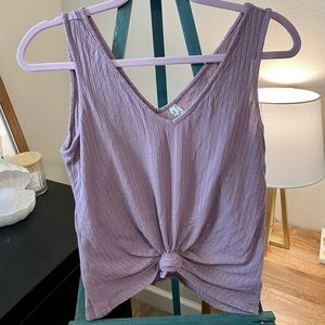 Ribbed Purple Tank